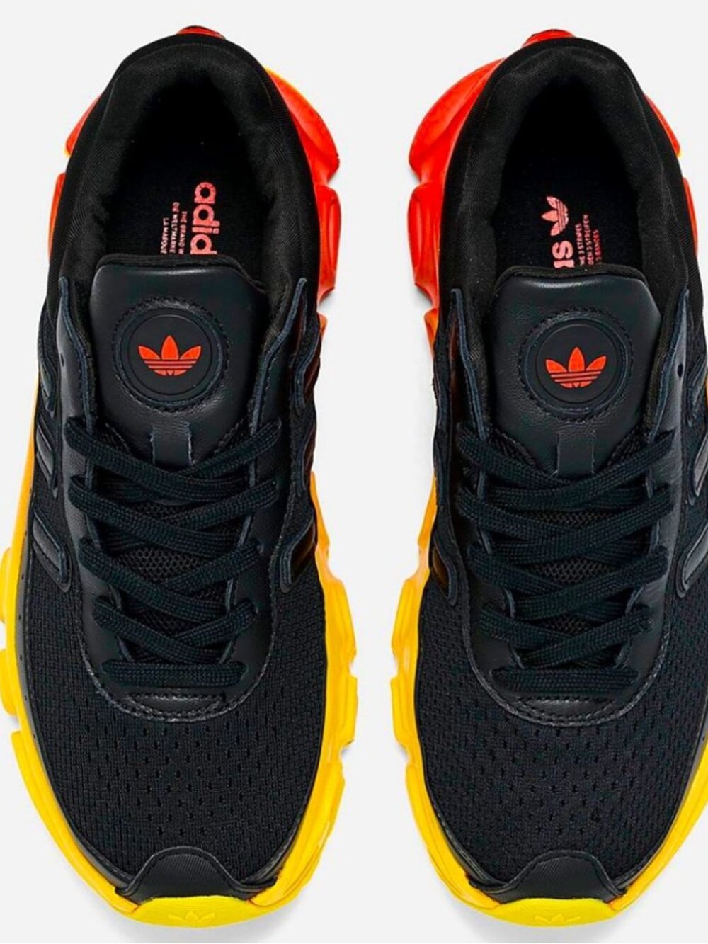 NIB Adidas Adifom Megaride J Sneakers Kids Size 5 Black Yellow Originals